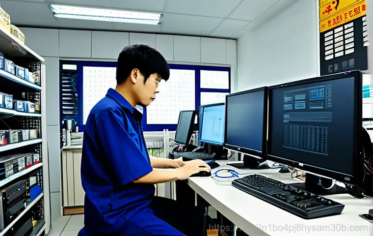 신당동 a disk read error occurred - **Prompt:** A friendly computer repair technician in Shindang-dong, helping a senior citizen with th...
