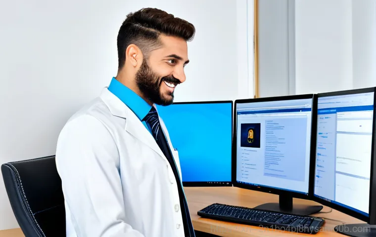 공항동 STATUS_INVALID_PARAMETER - **Prompt:** "A computer technician in appropriate work attire, diagnosing a computer in a home offic...