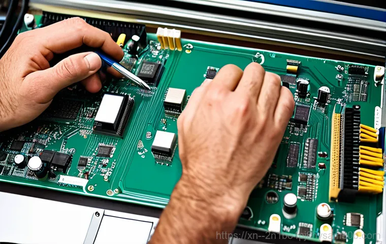 사당동 STATUS_KERNEL_SECURITY_CHECK - **Prompt:** A friendly computer repair technician, fully clothed in professional attire, assisting a...