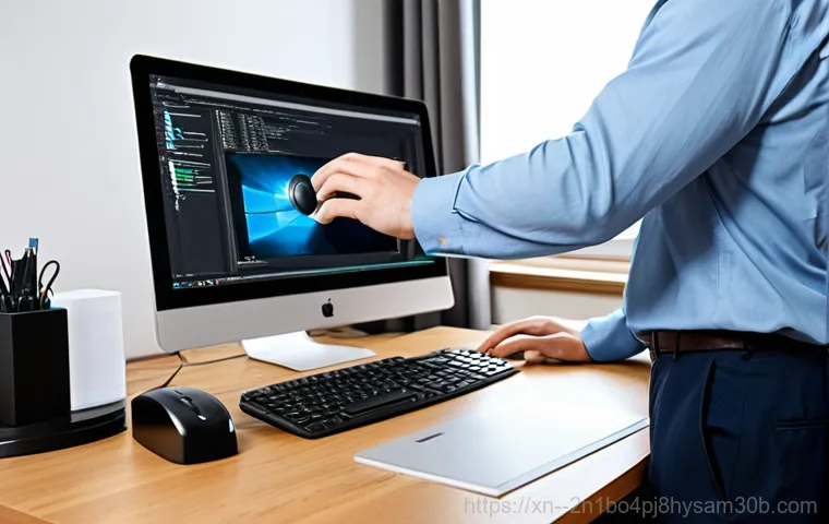 망원동 BAD_POOL_CALLER - Computer Repair Consultation**

"A friendly computer repair technician assisting a customer with a c...