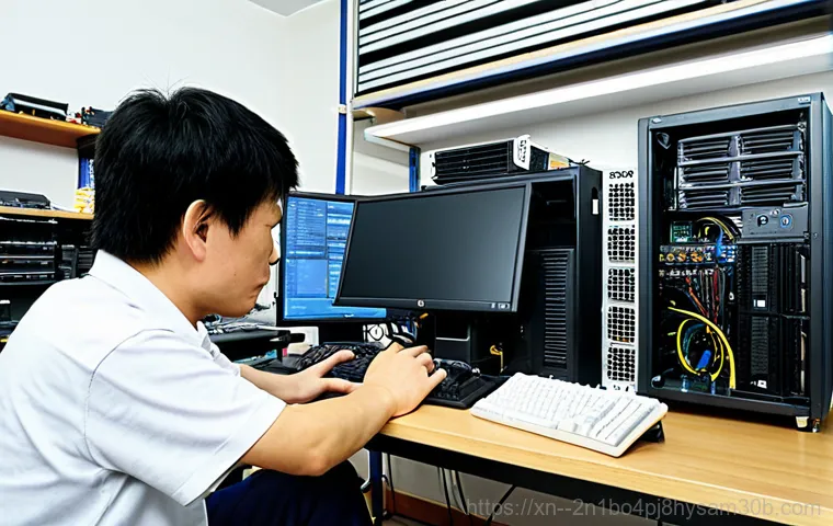 시흥동 VIDEO_TDR_FAILURE - "A friendly computer repair technician, fully clothed in professional attire, assisting a customer i...