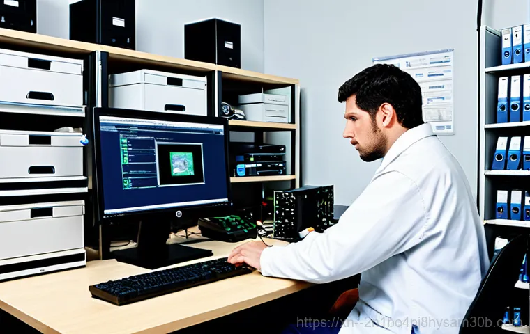 은천동 STATUS_IMAGE_CHECKSUM_MISMATCH - "A friendly computer repair technician, fully clothed in a professional uniform, assisting a senior ...