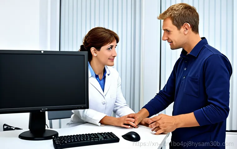 역삼동 STATUS_SYSTEM_PROCESS_TERMINATED - **

A professional IT technician, fully clothed in work attire, diagnosing a computer with a blue sc...