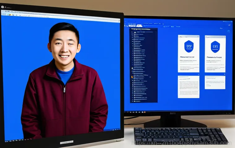 행주동 NTFS_FILE_SYSTEM - An image depicting a friendly "Dongnaehyung Computer" technician assisting a customer in their home ...
