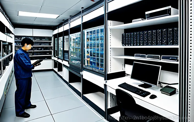 봉천동 STATUS_SYSTEM_FILE_MISSING - **Prompt:** A friendly computer repair technician, fully clothed in professional attire, assisting a...