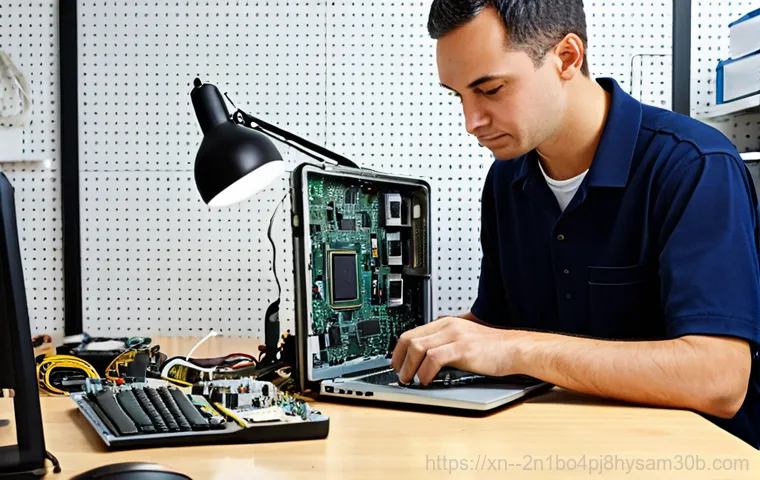 하면 STATUS_SYSTEM_LICENSE_INVALID - "A friendly computer technician, fully clothed in professional attire, assisting a client with a Mac...