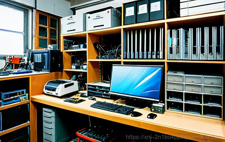 신공덕동 STATUS_UNSUCCESSFUL - "A friendly computer repair technician, fully clothed in a professional uniform, assisting a senior ...