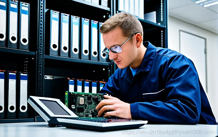 미성동 f4키 누르라고 할때 - Computer Repair Scene**

"A friendly computer technician in a clean, well-lit workshop, repairing a ...