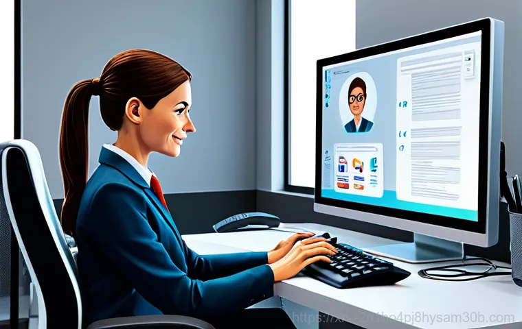 세종로 BUGCODE_USB_DRIVER - **Image Prompt:** A friendly IT technician, fully clothed in a professional uniform, helping a senio...
