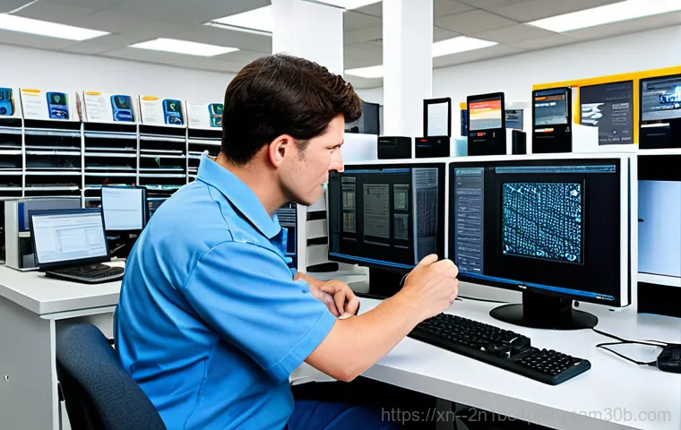 행촌동 KERNEL_SECURITY_CHECK_FAILURE - "A close-up of a technician's hands repairing a motherboard with precision tools, fully clothed, saf...