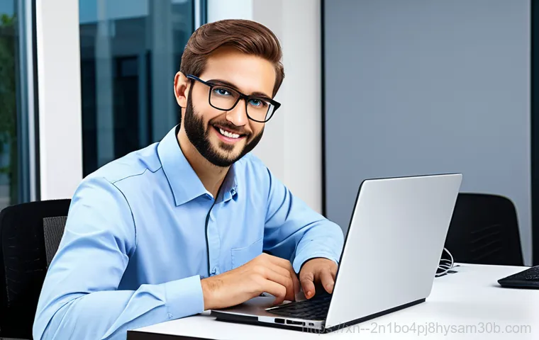 삼전동 SESSION5_INITIALIZATION_FAILED - "A professional IT technician, fully clothed in a clean workshop, is diagnosing a computer with an e...