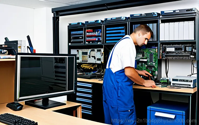 본동 프로그램응답없음 - **Prompt:** Illustration of a computer screen displaying a data recovery process, with various files...