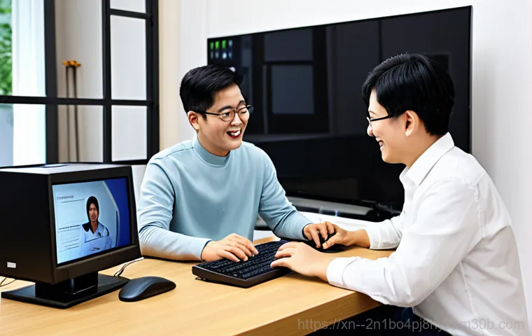 소공동 POOL_HEADER_CORRUPTION - **Prompt:** A friendly computer expert, "Dongnehyung Computer", providing remote support via screen ...