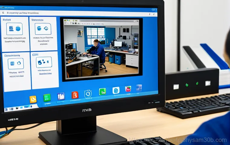 약수동 NDIS_INTERNAL_ERROR - A friendly IT technician wearing a professional uniform, helping a senior citizen with their compute... 약수동 NDIS_INTERNAL_ERROR - A friendly IT technician wearing a professional uniform, helping a senior citizen with their compute...