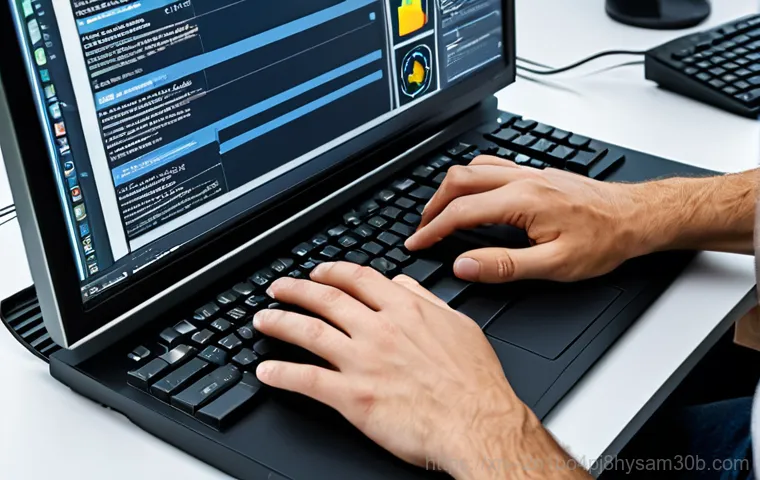 성내동 SYSTEM_THREAD_EXCEPTION_NOT_HANDLED - Computer Repair Technician at Work**

"A professional computer repair technician, fully clothed in a...