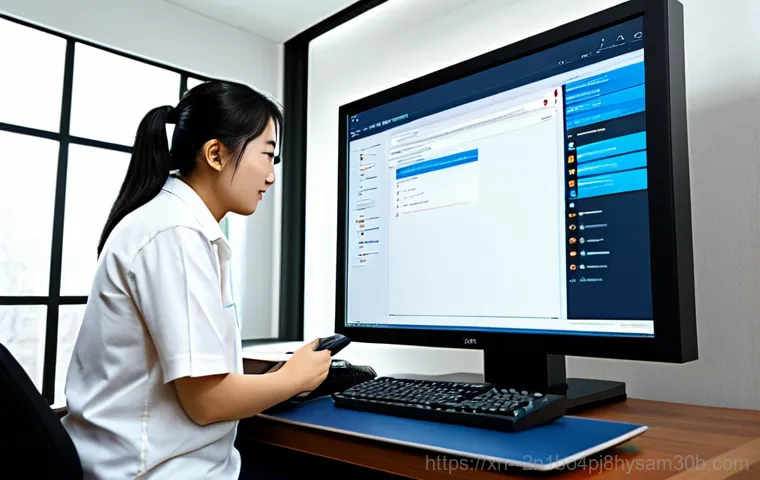 흥도동 STATUS_UNSUCCESSFUL - "A clean and organized computer repair shop interior in 흥도동, showcasing diagnostic tools and compone...