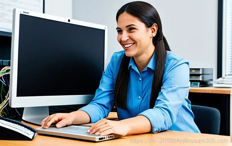신촌동 운영체제 os 재설치 포맷  초기화 - **Prompt:** A professional computer technician in appropriate attire, working on a desktop computer ...