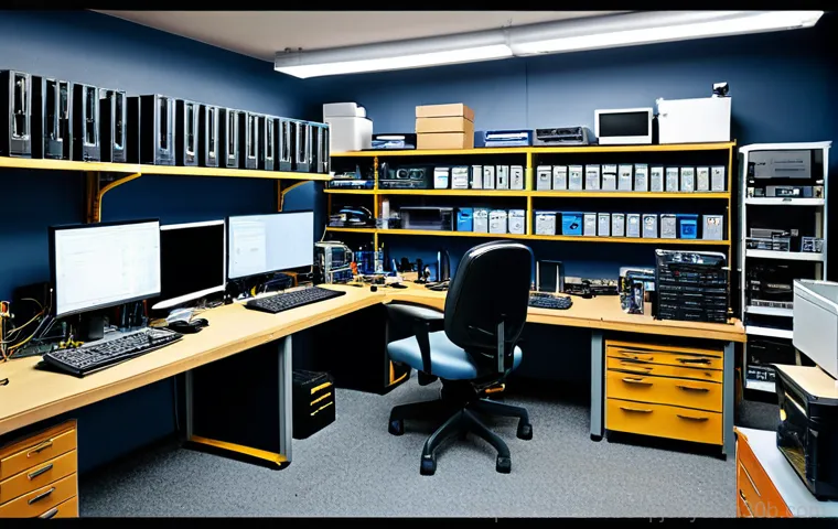 대현동 STATUS_FILE_NOT_FOUND - "A friendly computer repair technician, wearing a clean, professional uniform, assisting a senior ci...