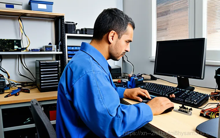 이문동 STATUS_KERNEL_NETWORK_ERROR - Network Troubleshooting Scene**

"A friendly IT technician, fully clothed in professional attire, as...