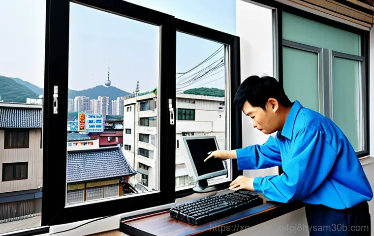 세종로 출장방문윈도우 windows 설치 - **Prompt:** A professional IT technician, fully clothed in appropriate work attire, installing Windo...