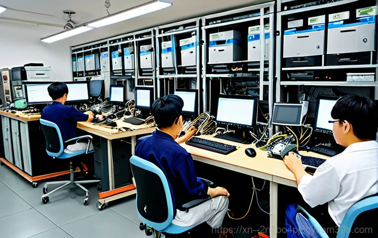 영등포동 절전모드 - **Prompt:** "A friendly IT support technician in Yeongdeungpo-dong, fully clothed, assisting a senio...