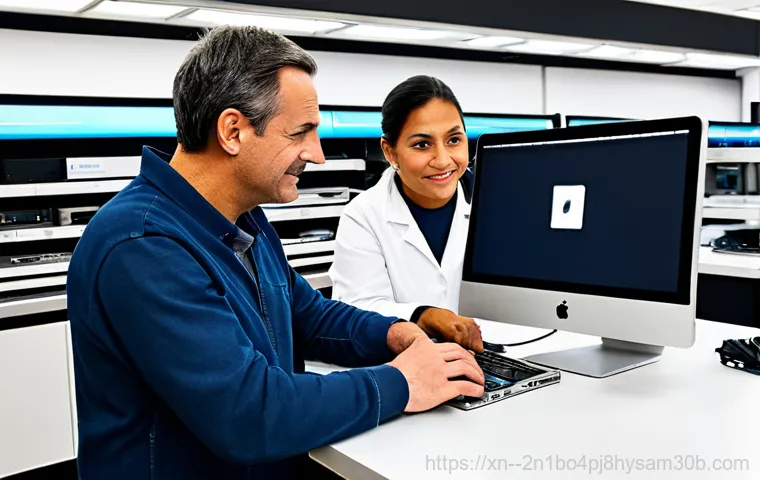 동소문동 맥북프로 판매 및 수리 - Macbook Pro Sale Evaluation**

"A professional computer technician, fully clothed in a clean, modern...