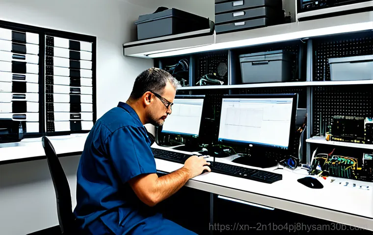 퇴촌면 STATUS_STACK_BUFFER_OVERRUN - **Image:** A friendly computer technician, fully clothed in a professional uniform, assisting a seni...