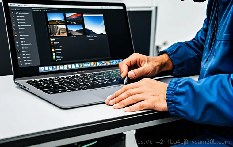면목동 서버출장방문수리점 - Server Troubleshooting**

Prompt: "A professional IT technician in a clean, well-lit server room, tr...
