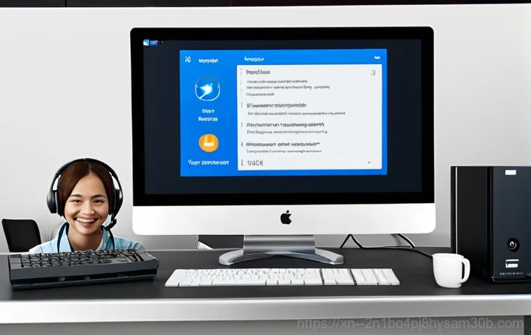 창릉동 출장방문윈도우 windows 설치 - Safe Data Backup**

"A secure data backup process visualized on a computer screen, with icons repres...
