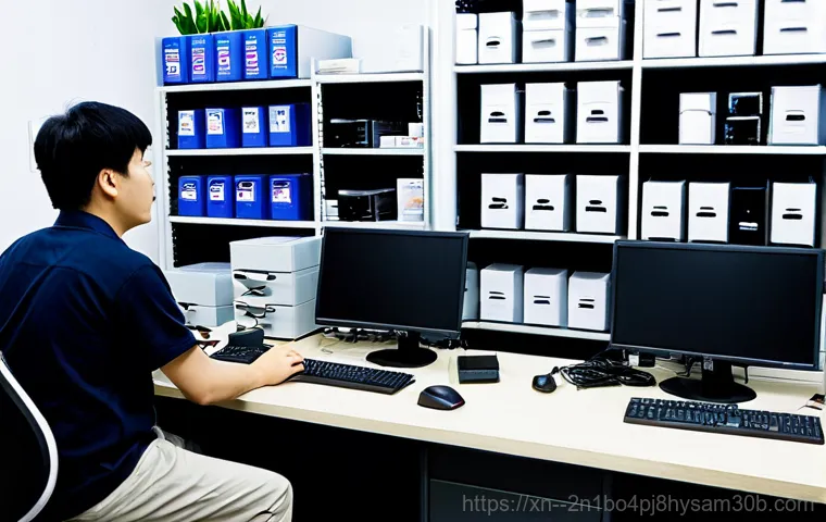 광장동 STATUS_FILE_NOT_FOUND - **Prompt:** A friendly computer technician in 광장동, wearing a professional uniform and a smile, helpi...