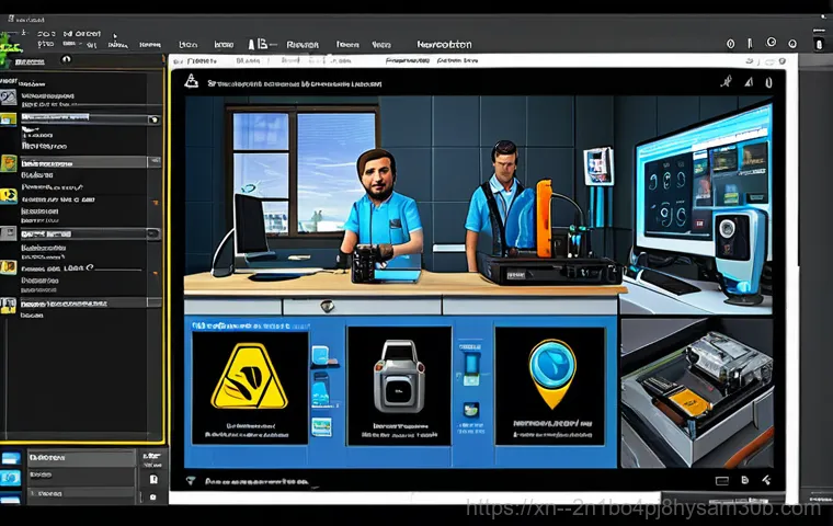 상암동 THREAD_STUCK_IN_DEVICE_DRIVER - A friendly computer technician in a clean workshop, assisting a client with a laptop, fully clothed,... 상암동 THREAD_STUCK_IN_DEVICE_DRIVER - A friendly computer technician in a clean workshop, assisting a client with a laptop, fully clothed,...
