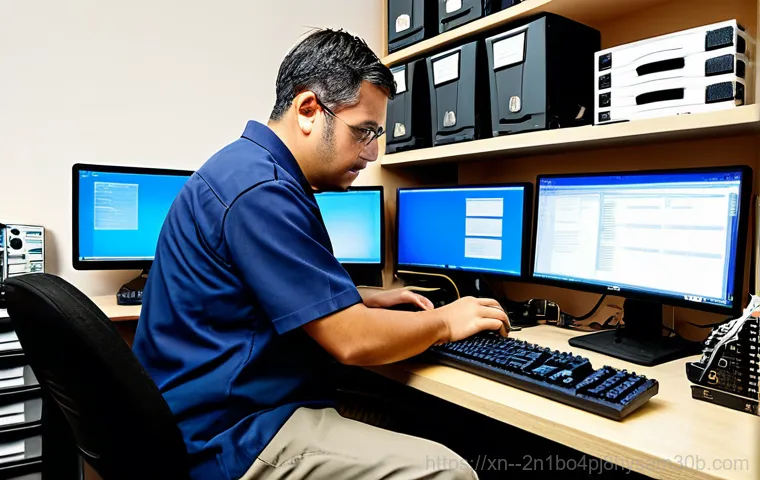 가평군 STATUS_IMAGE_CORRUPTION - **Image Prompt:** A friendly computer technician helping a senior citizen in a cozy home in Gapyeong...