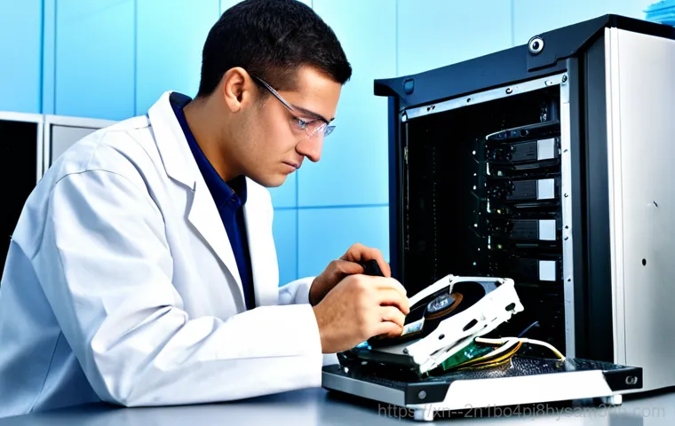 대학동 STATUS_FILE_CORRUPTION - **Prompt:** A computer repair technician, "Dongnehyung Computer," is diagnosing a blue screen of dea...