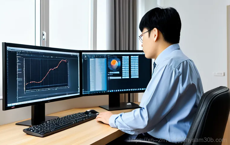 청평면 UNEXPECTED_KERNEL_MODE_TRAP - **Prompt:** "A computer repair technician, fully clothed in professional attire, diagnosing a deskto...