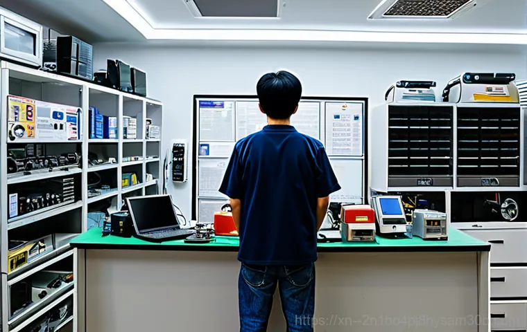 후암동 VIDEO_MEMORY_MANAGEMENT_INTERNAL - "A friendly computer repair technician, wearing a clean uniform, helping a senior resident in Huam-d...