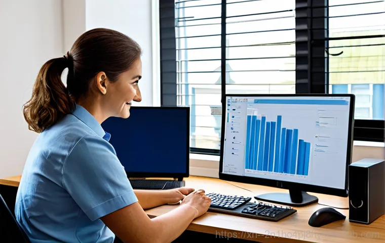 수하동 컴퓨터 desktop 출장방문수리점 - **Prompt:** A modern computer repair shop with a technician expertly diagnosing a Mac laptop. The en...