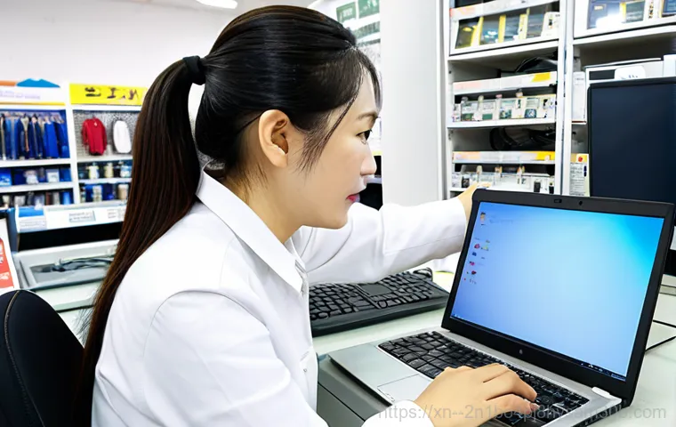옥천동 cpu조립 및 교체수리 - "A friendly male computer technician, fully clothed in a professional uniform, smiling and repairing...