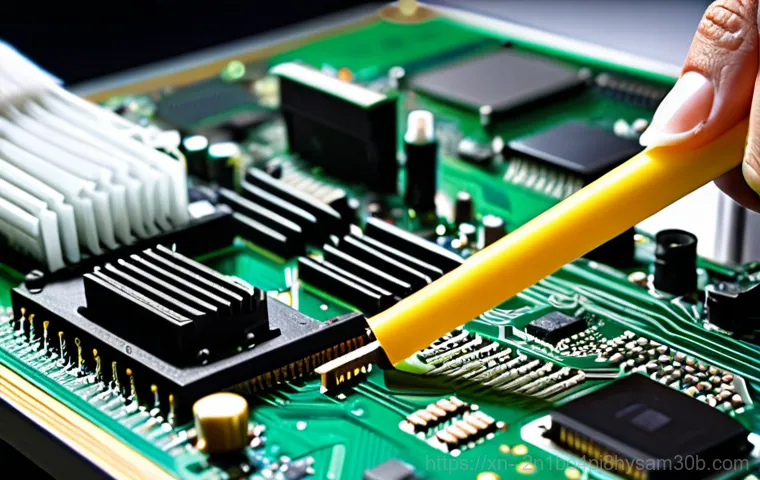 흥도동 NMI_HARDWARE_FAILURE - "A friendly computer repair technician, smiling and helping a senior citizen with their desktop comp...