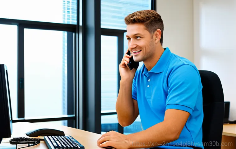 마포구 모니터화면 안나옴 - Computer Repair On-Site**

"A technician, fully clothed in professional attire, is repairing a deskt...