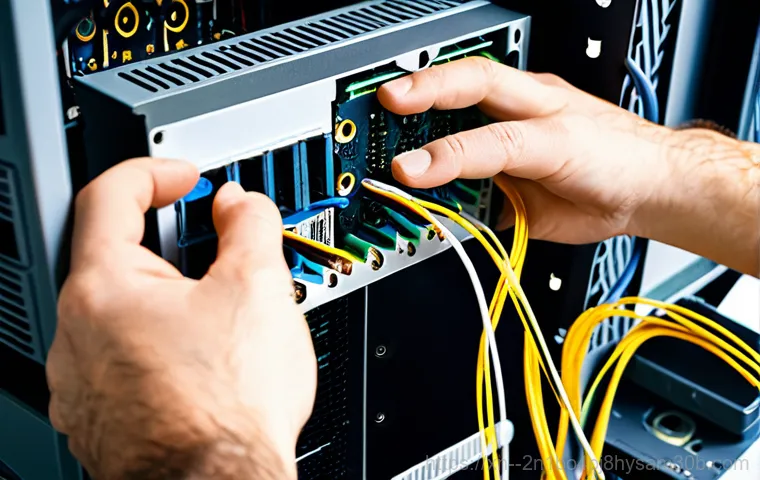 가평읍 INTERNAL_POWER_ERROR - "A computer technician in a well-lit workshop, troubleshooting a desktop PC. He is using diagnostic ...