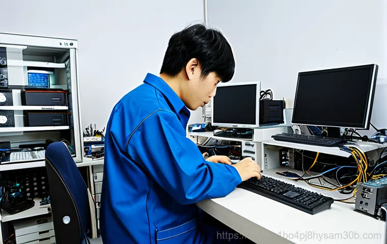 은평구 STATUS_PAGEFILE_MISSING - "A helpful computer expert, wearing modest clothing, remotely assisting a user with a computer probl...