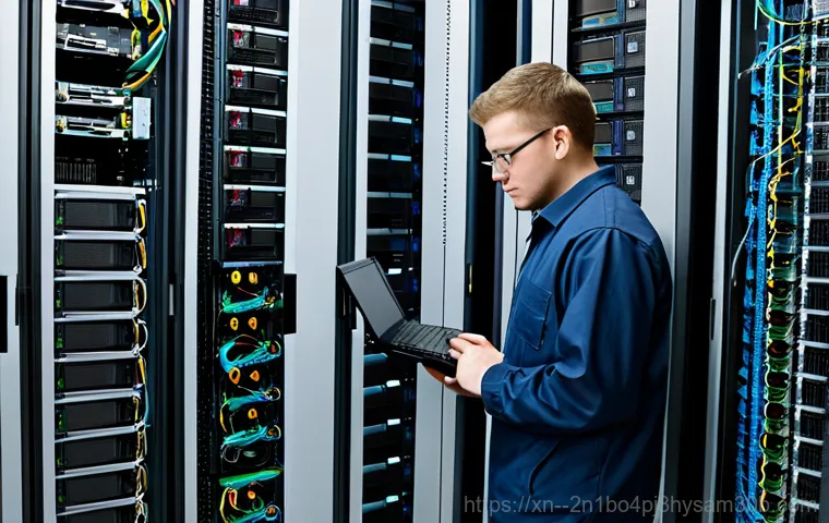 곤지암 NAS출장방문수리점 - **Prompt:** A computer repair technician in professional attire, assisting a client with a NAS devic...