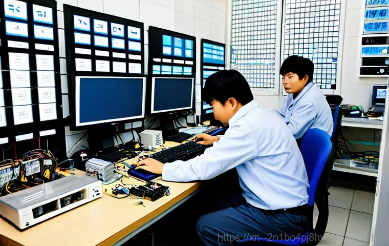 문원동 MULTIPLE_IRP_COMPLETE_REQUESTS - **Prompt:** A friendly computer repair technician assisting a senior citizen in their Munwondong hom...