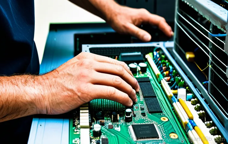 한강로 pc복구중 - **Prompt:** A screenshot of a remote computer repair session, showing a technician working on a user...