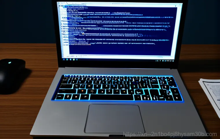 현천동 STATUS_KERNEL_THREAD_INTERRUPTED - Image Prompt 1: The Sudden Crash and User's Panic**