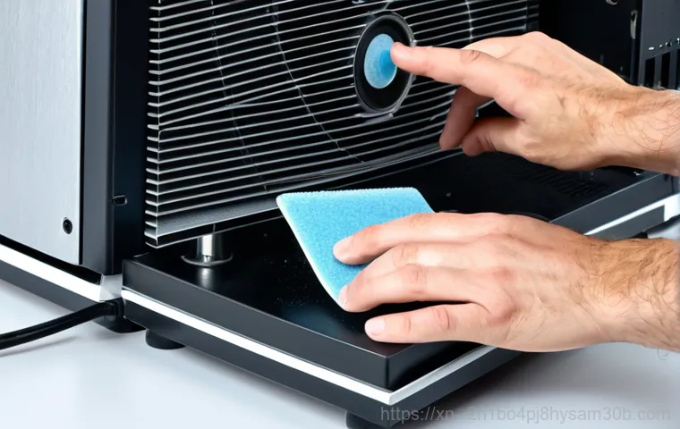 신계동 팬돌다 멈춤 - The Silent Alarm of a Dusty, Stopped Fan**
A person (male, late 20s, wearing casual attire) with a l...