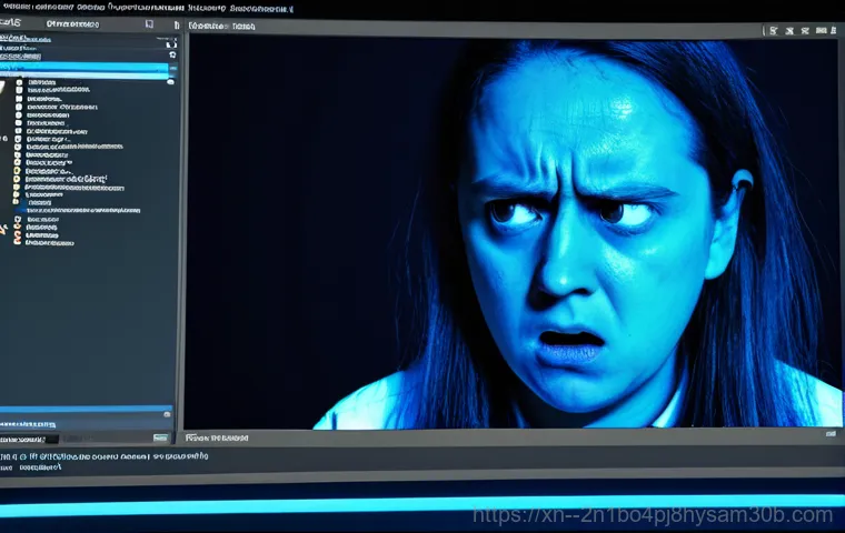 냉천동 STATUS_MEMORY_VIOLATION - Image Prompt 1: The Frustrating Blue Screen Encounter**
