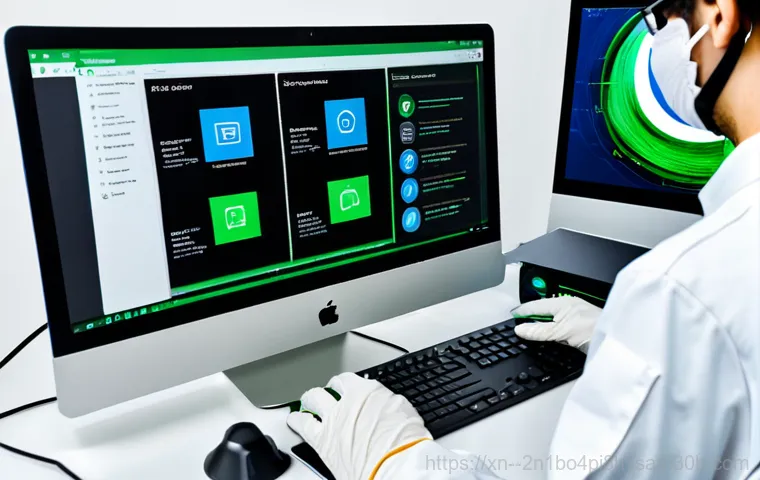 청운동 STATUS_FILE_CORRUPTION - **Image Prompt:** A dynamic, multi-panel image illustrating the active process of data recovery. The...