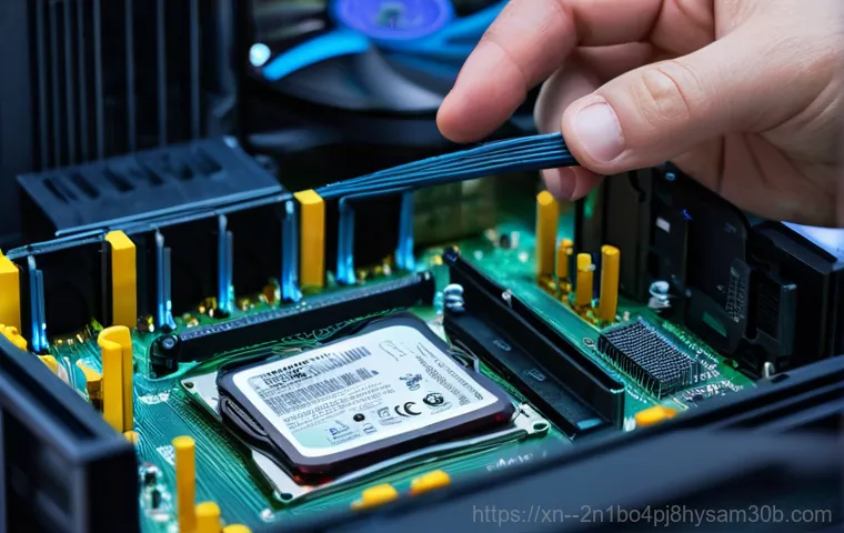 하안동 STATUS_KERNEL_DISK_ERROR - A highly stylized, cross-section view of a computer's internal components. In the foreground, a hard...