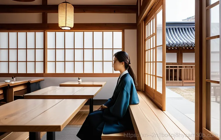 삼청동 입력신호가 없습니다 - **A Serene Autumn Alley in Samcheong-dong**: A picturesque, narrow cobblestone alley in Samcheong-do...